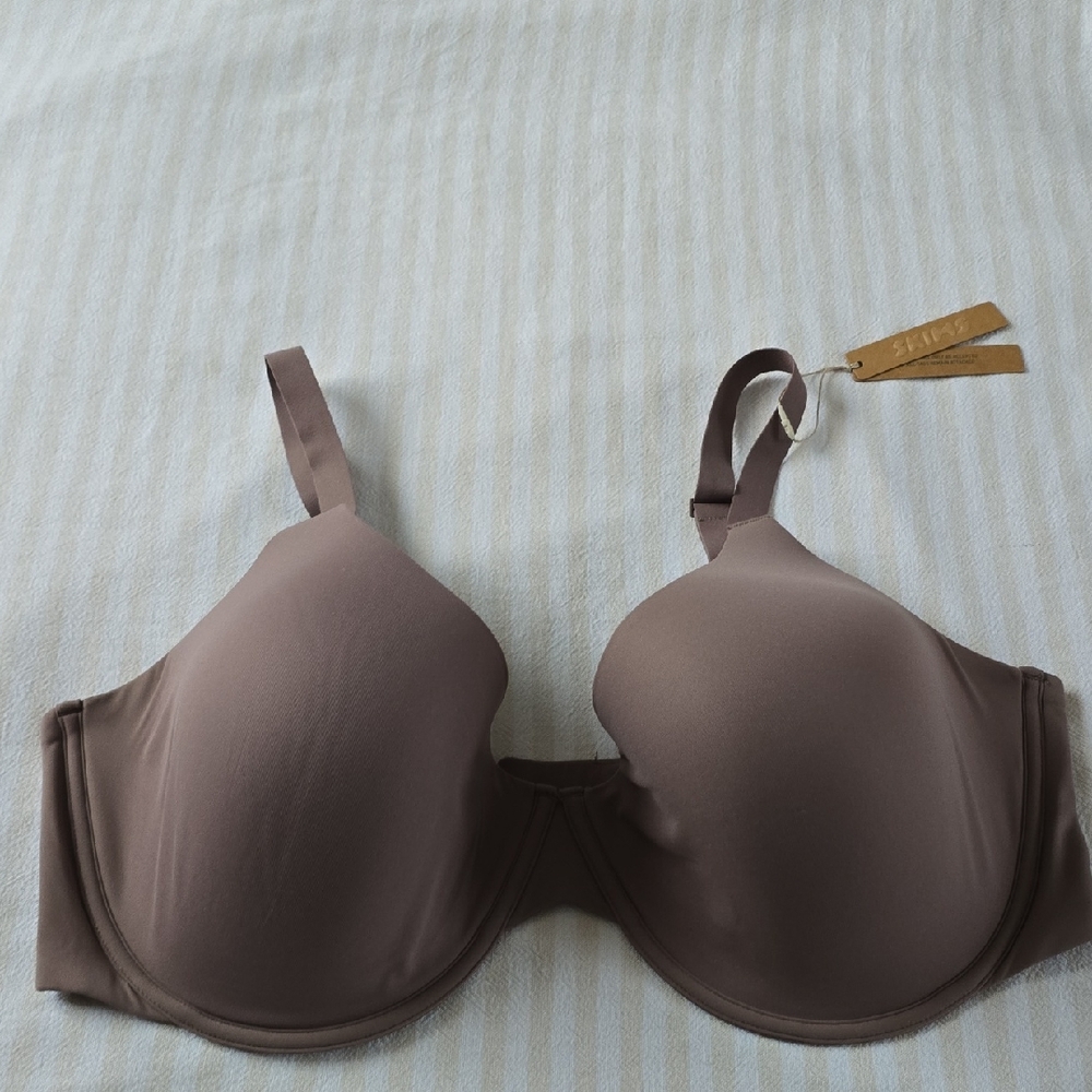 SKIMS Fits Everbody Scoop Plunge Bra Size:44G (44DDDD) Umber